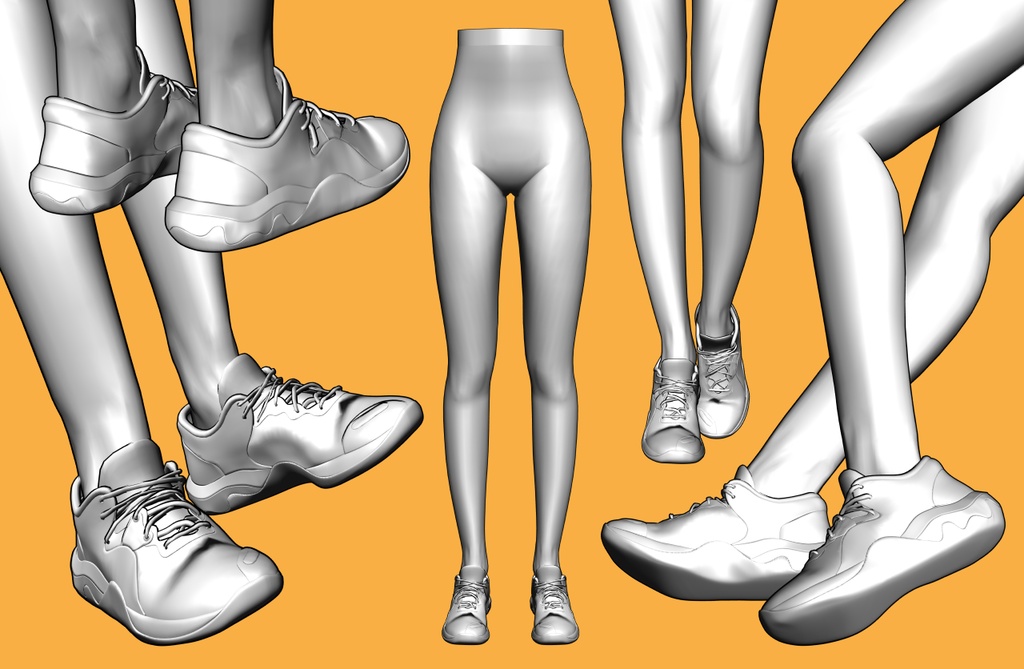 スニーカー4+下半身