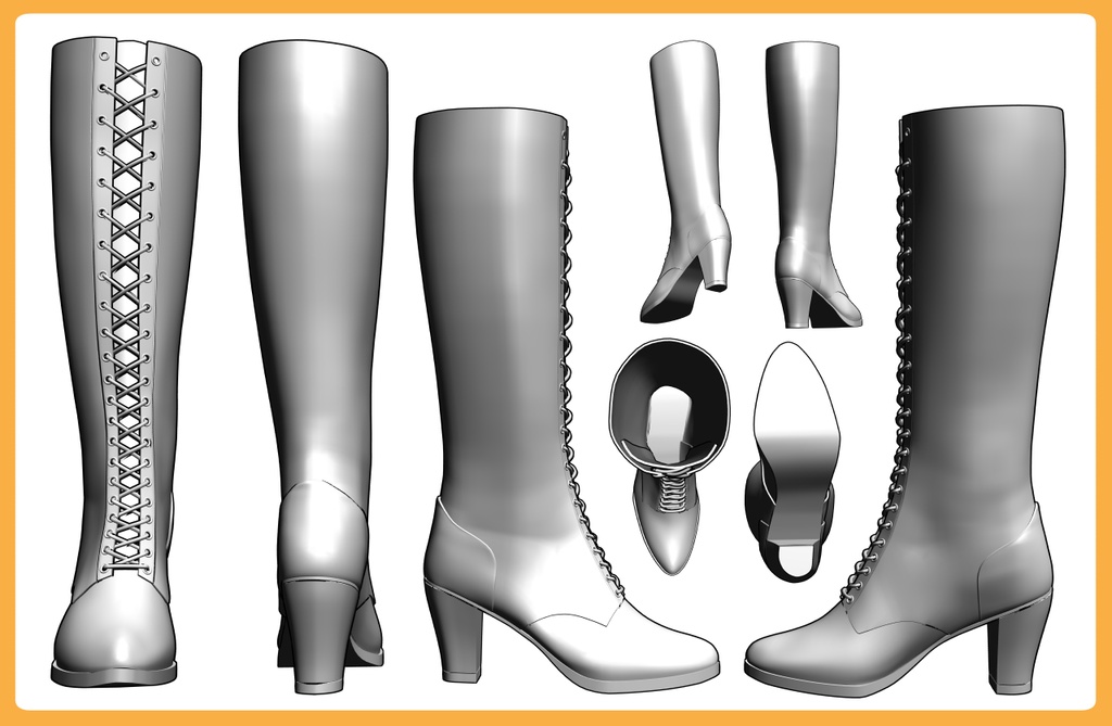 レースアップブーツ ロング