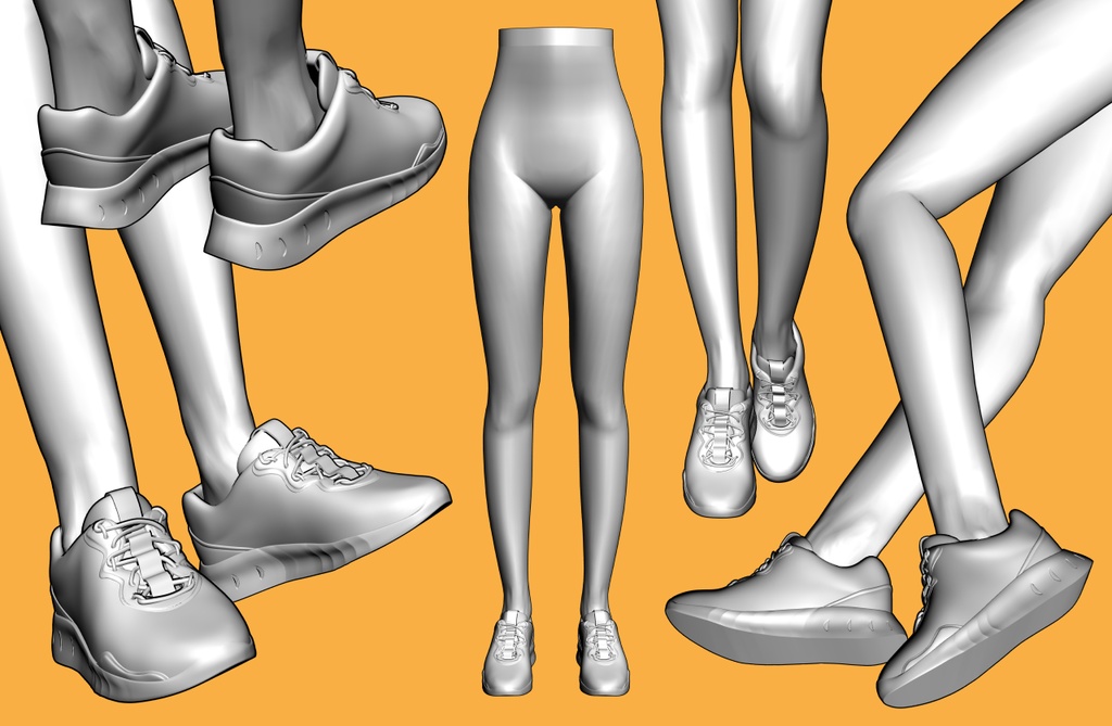 スニーカー5+下半身