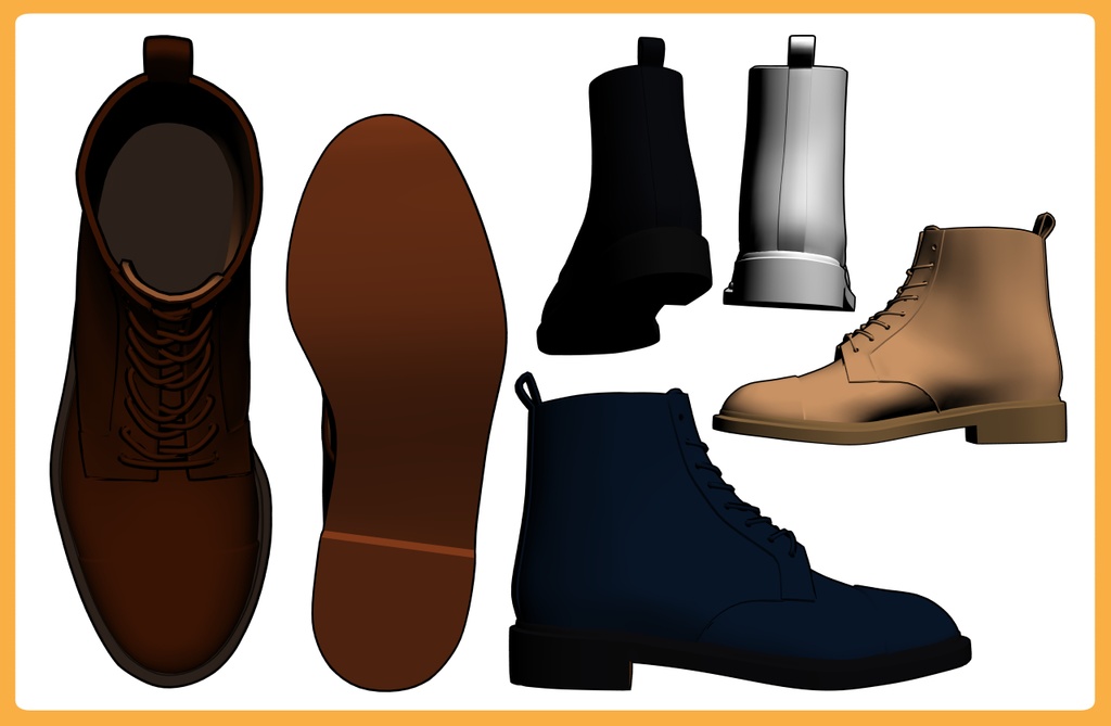 レースアップブーツ ストレートチップ