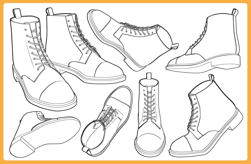 レースアップブーツ ストレートチップ