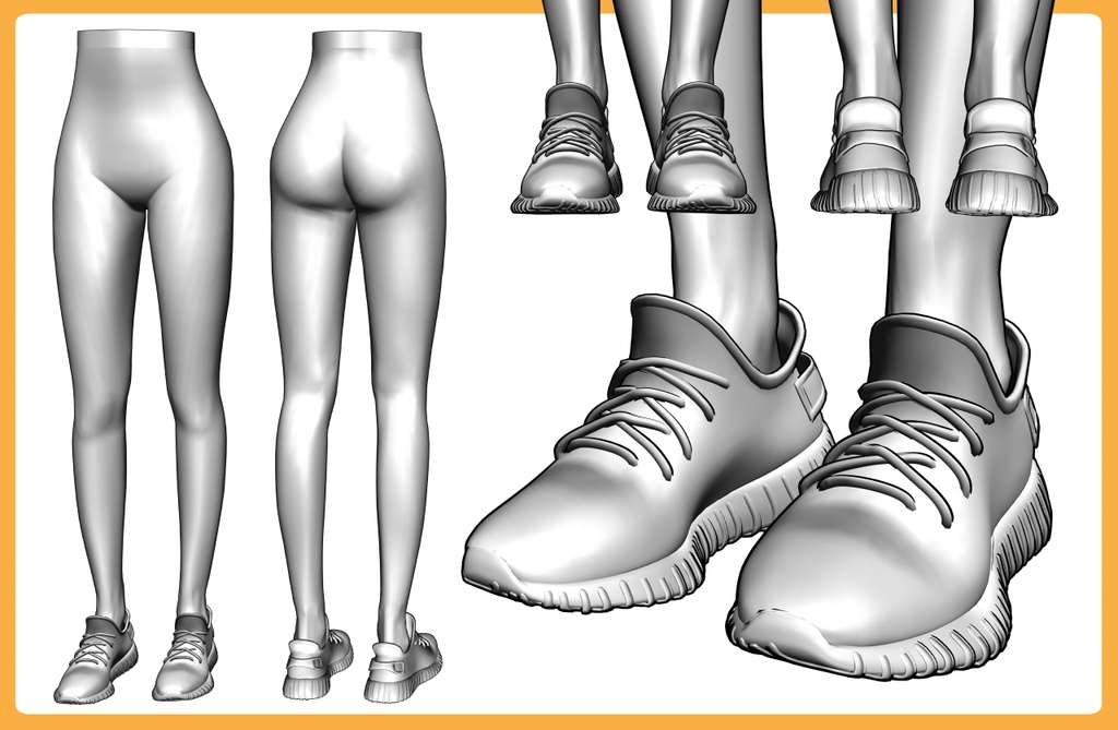 スニーカー6+下半身