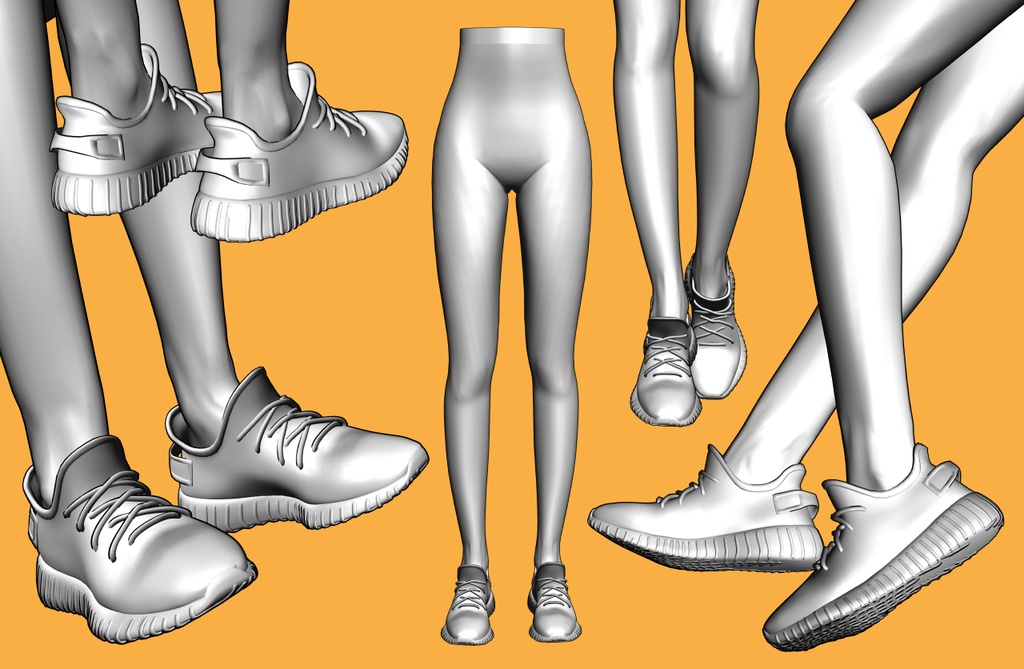 スニーカー6+下半身