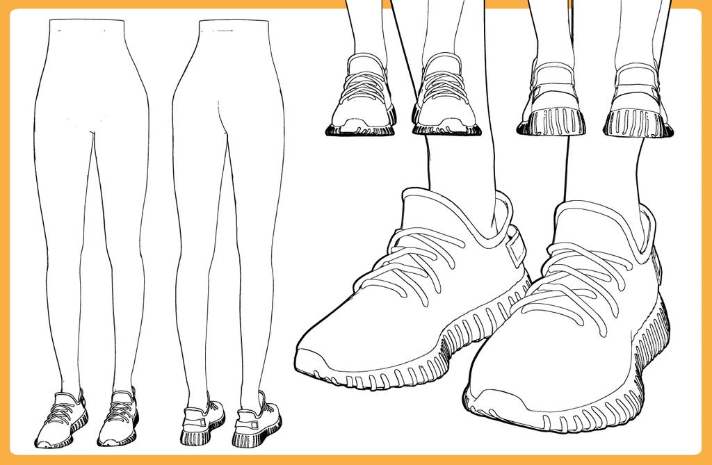 スニーカー6+下半身