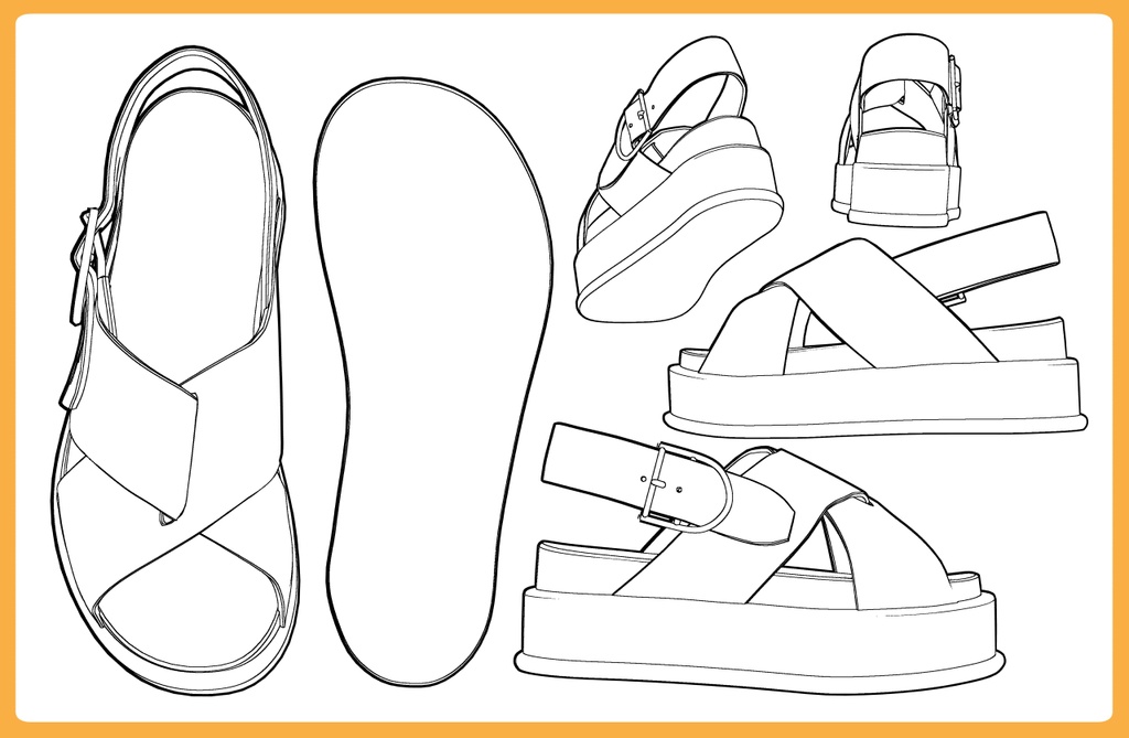 ボリュームソールサンダル2