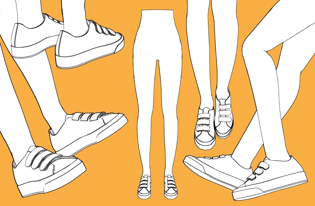 スニーカー7+下半身