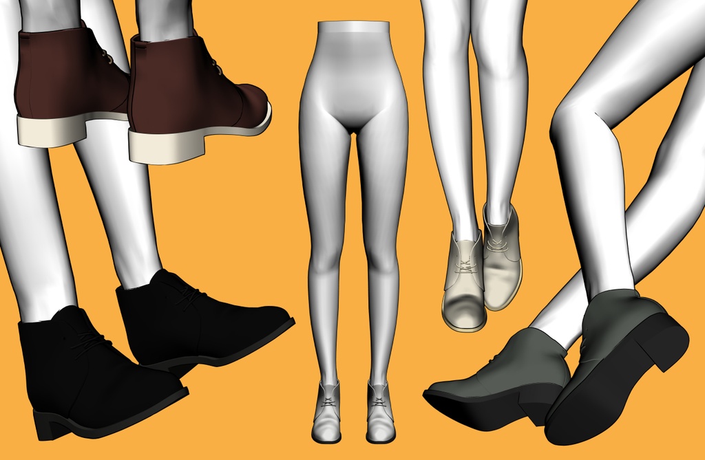 チャッカブーツ+下半身