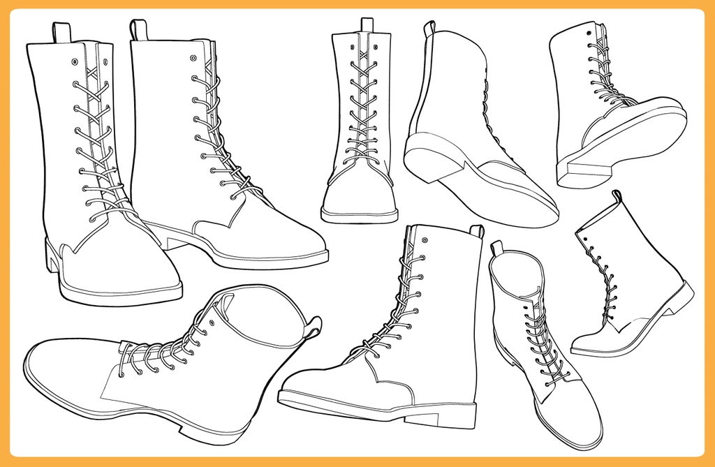 レースアップブーツ