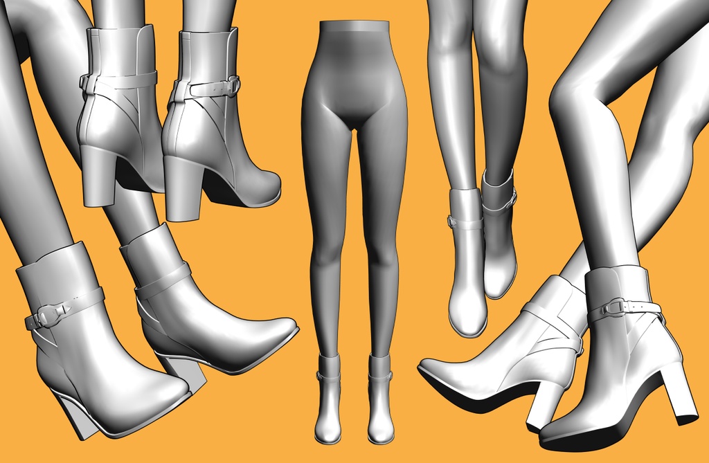 ショートブーツ2+下半身