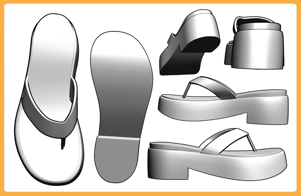 ボリュームソールサンダル3