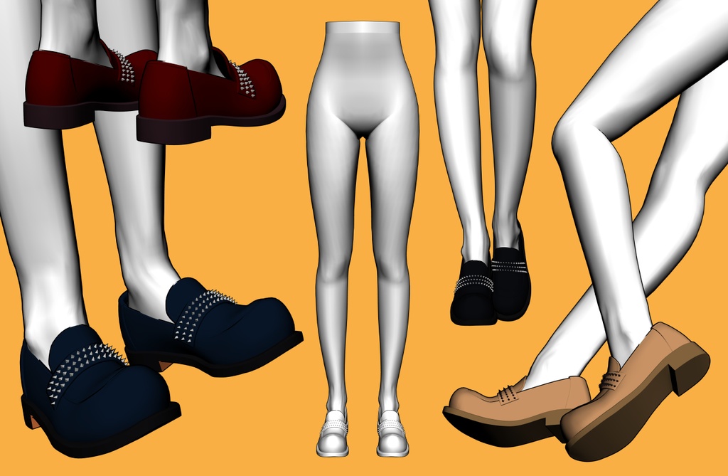 レザーシューズ スパイク+下半身