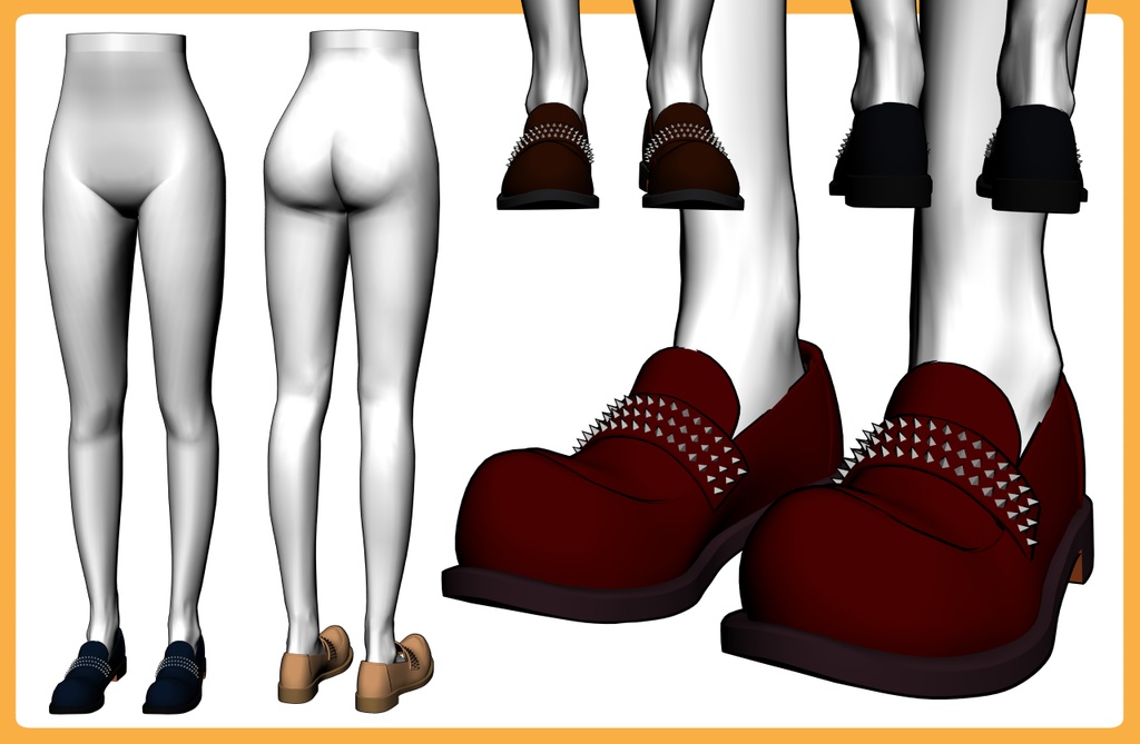 レザーシューズ スパイク+下半身