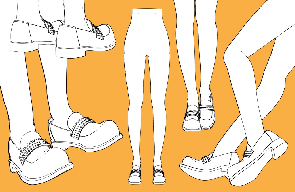 レザーシューズ スパイク+下半身