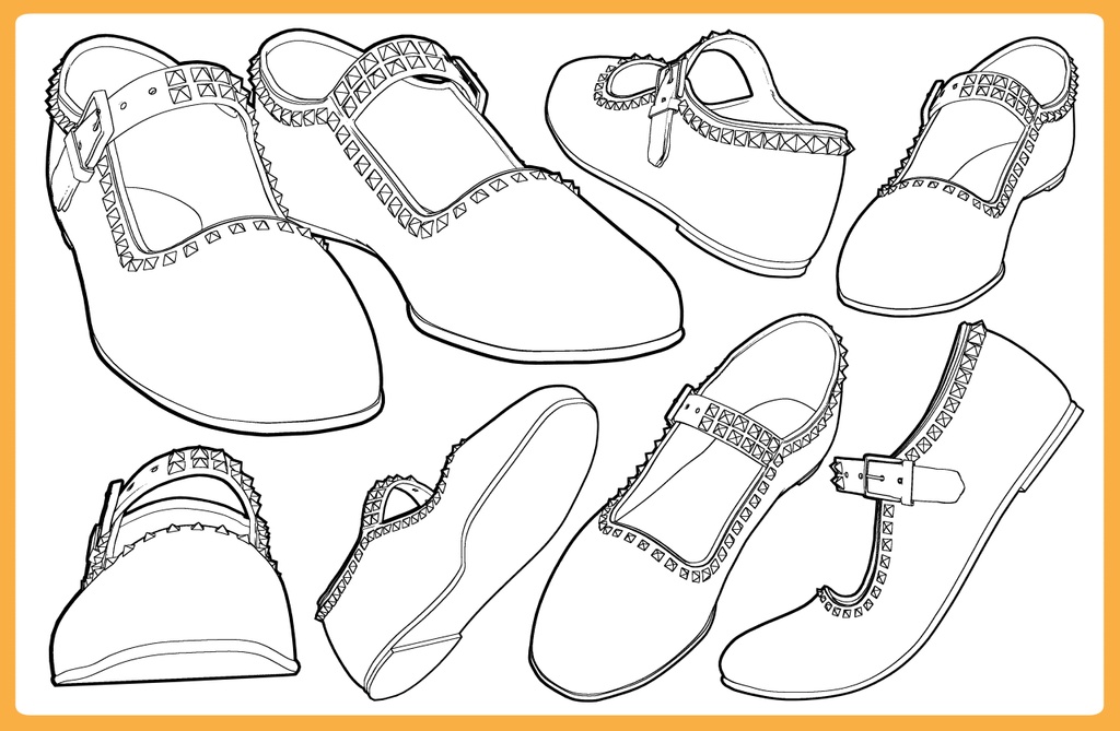 フラットシューズ スタッズ