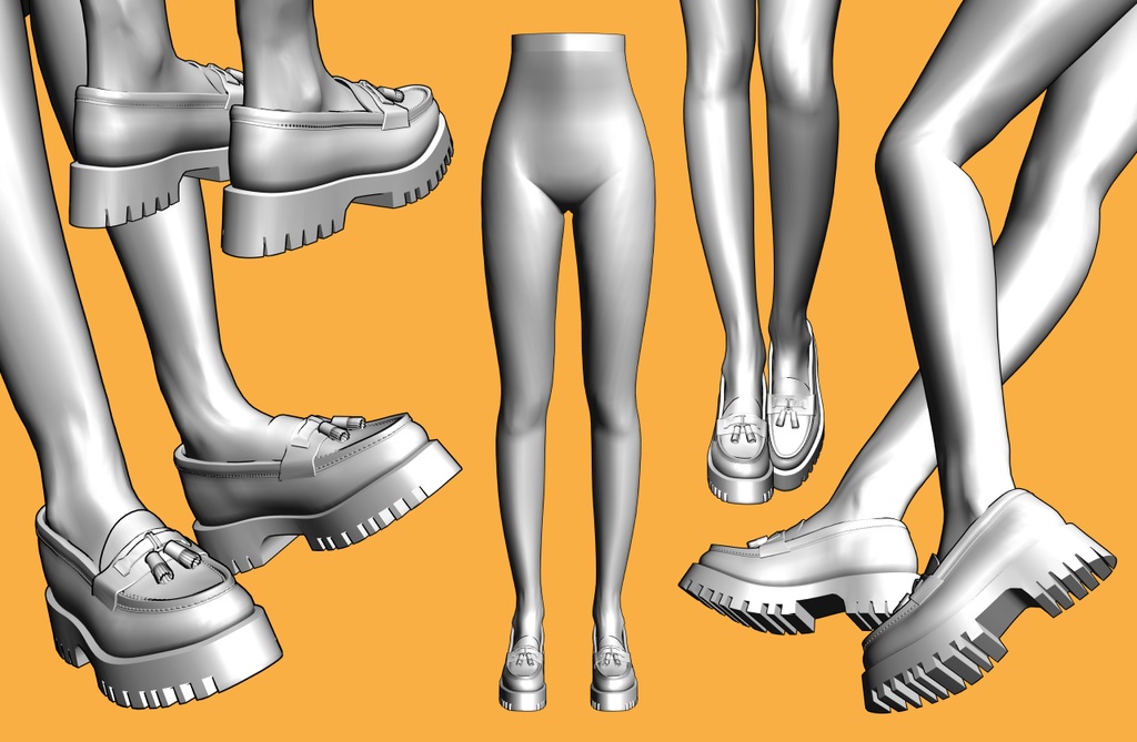 ローファー タッセル+下半身