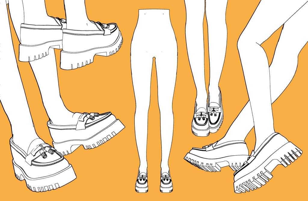 ローファー タッセル+下半身