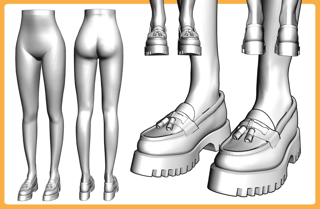 ローファー タッセル+下半身