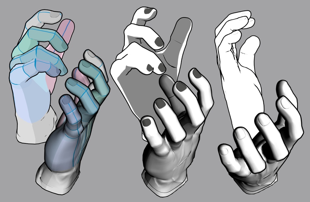 男性の手 筋骨隆々