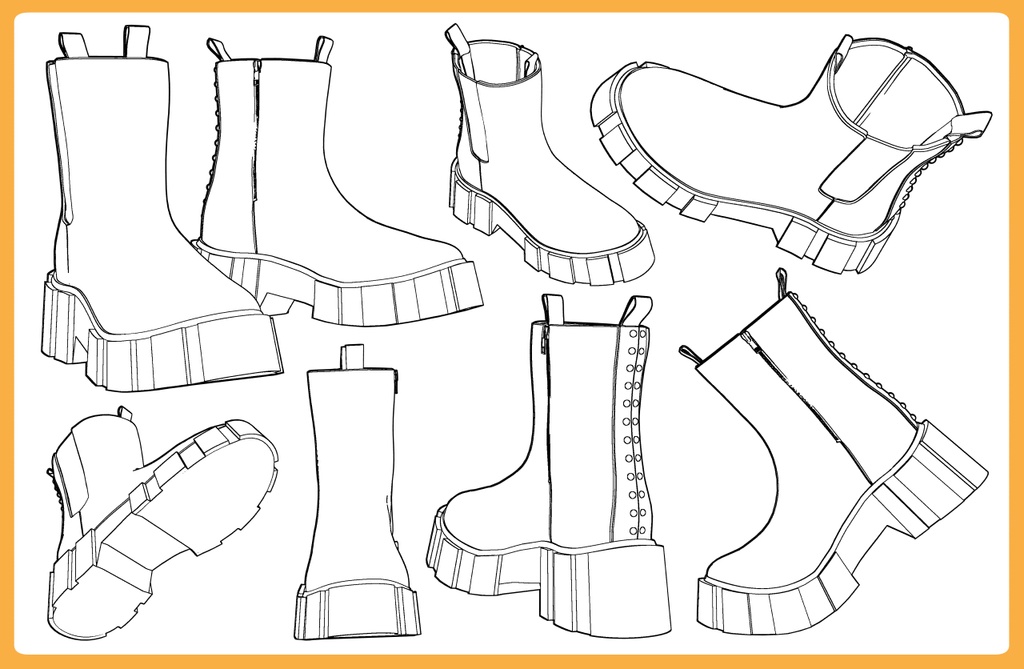 ボリュームソールブーツ