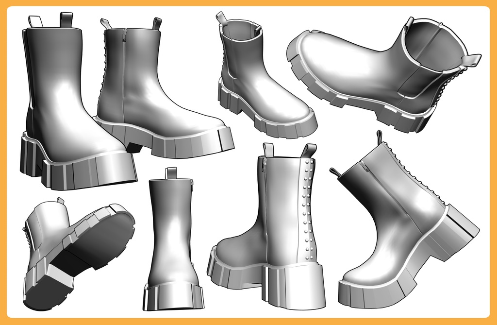 ボリュームソールブーツ