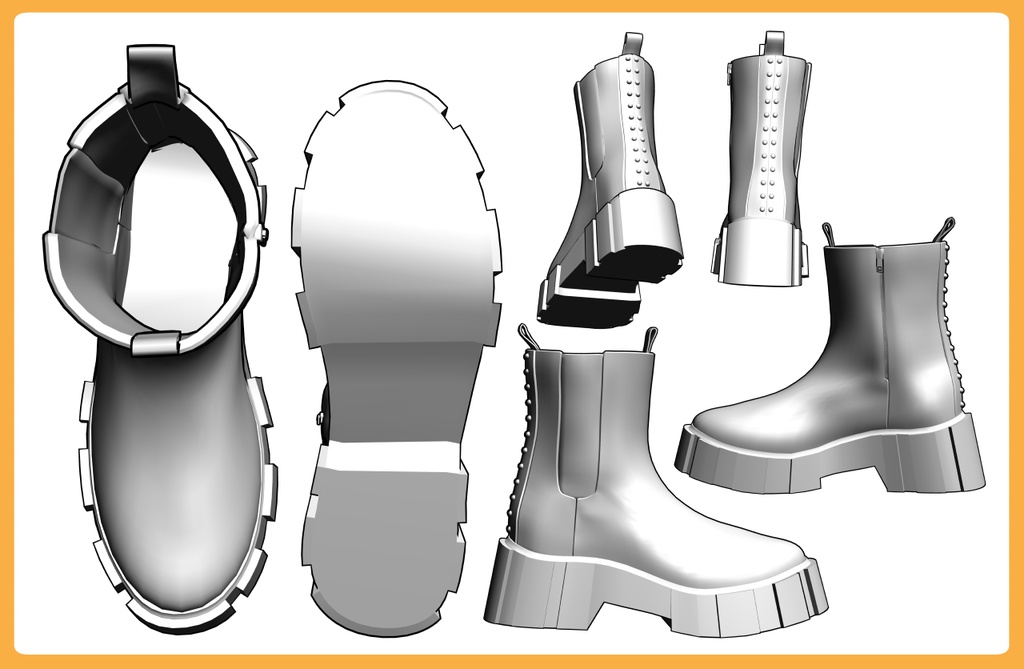 ボリュームソールブーツ