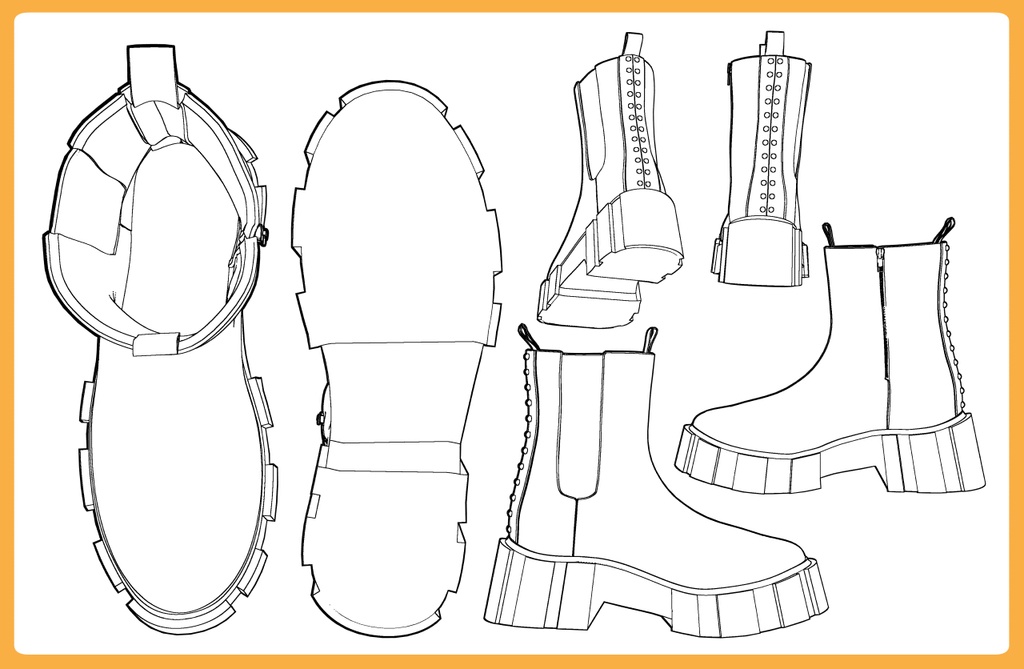 ボリュームソールブーツ