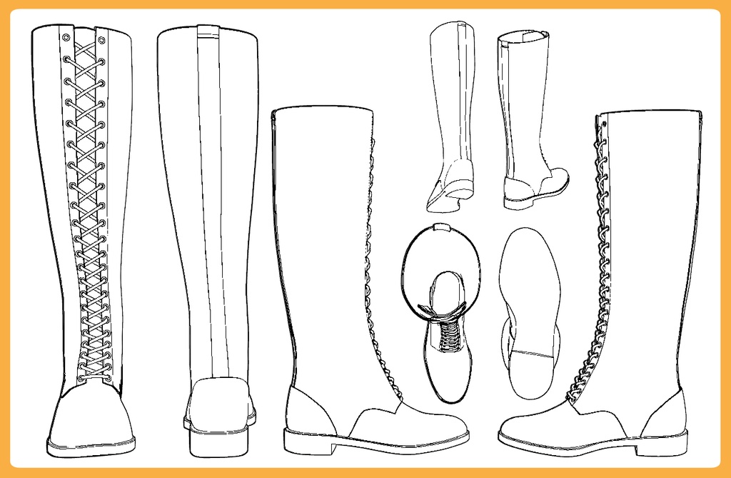 レースアップブーツ ロング2