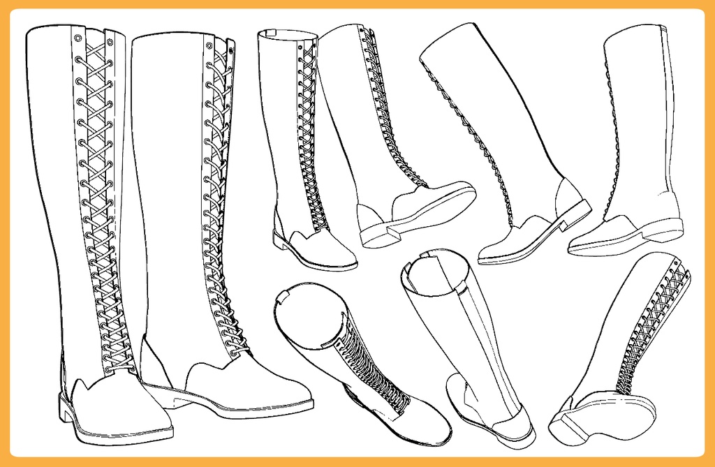 レースアップブーツ ロング2