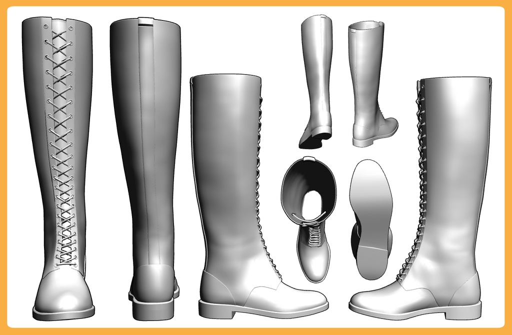 レースアップブーツ ロング2