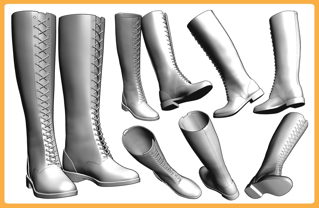 レースアップブーツ ロング2