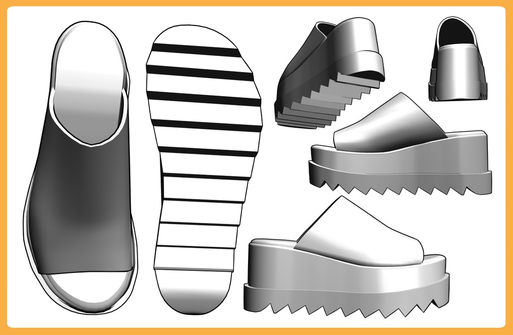 ボリュームソールサンダル4