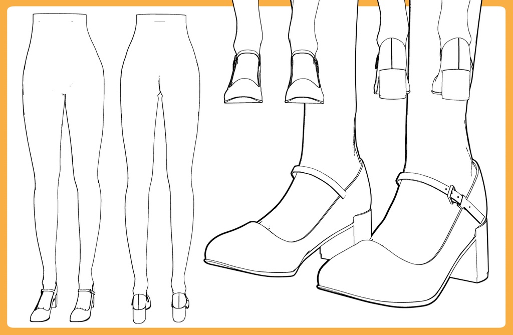 パンプス3+下半身