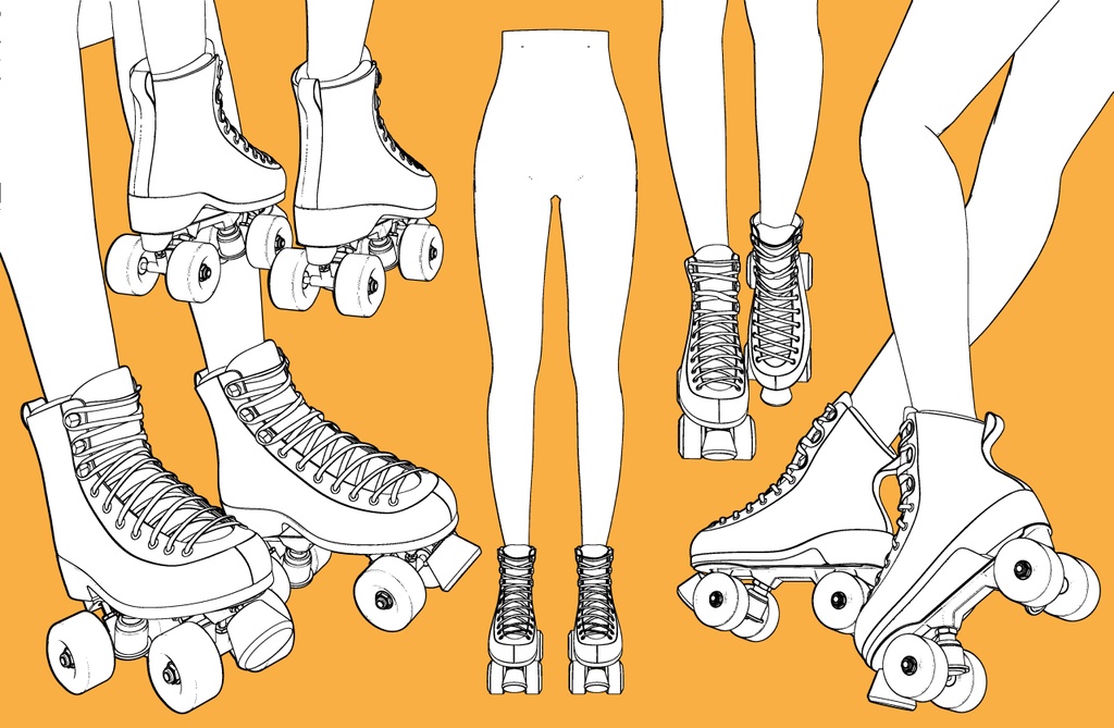 ローラースケート+下半身