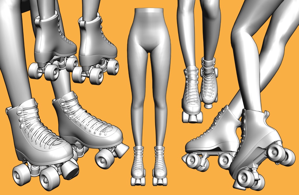 ローラースケート+下半身