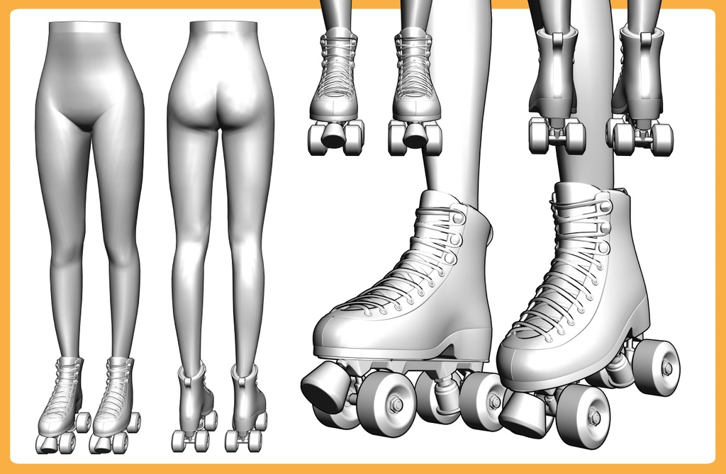 ローラースケート+下半身
