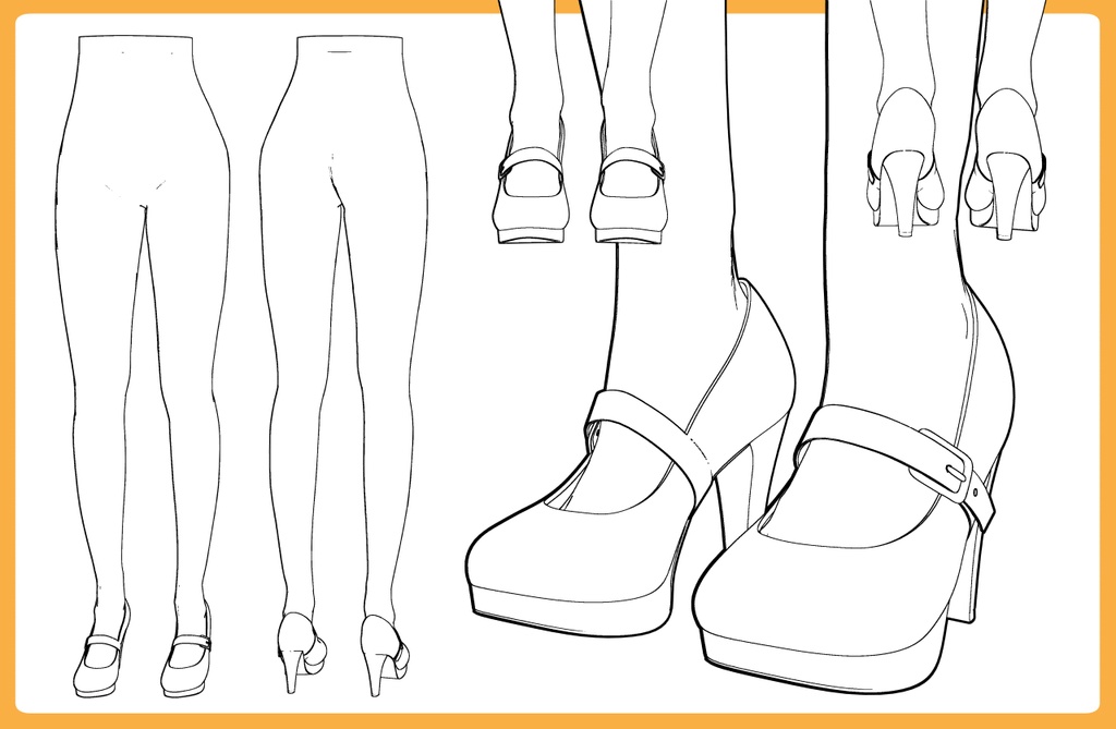 パンプス4+下半身