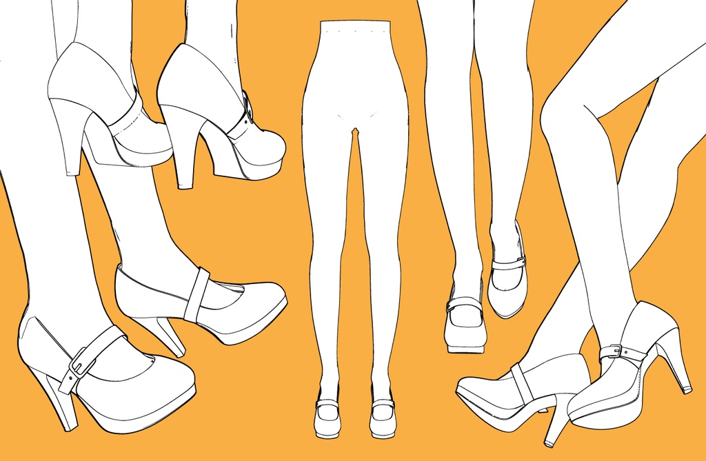 パンプス4+下半身