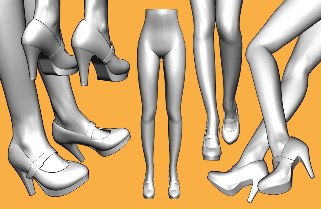 パンプス4+下半身