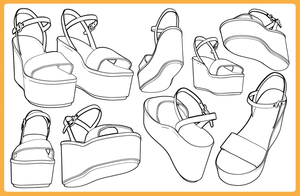 ウェッジソールサンダル