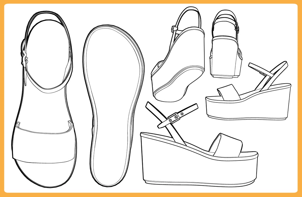 ウェッジソールサンダル