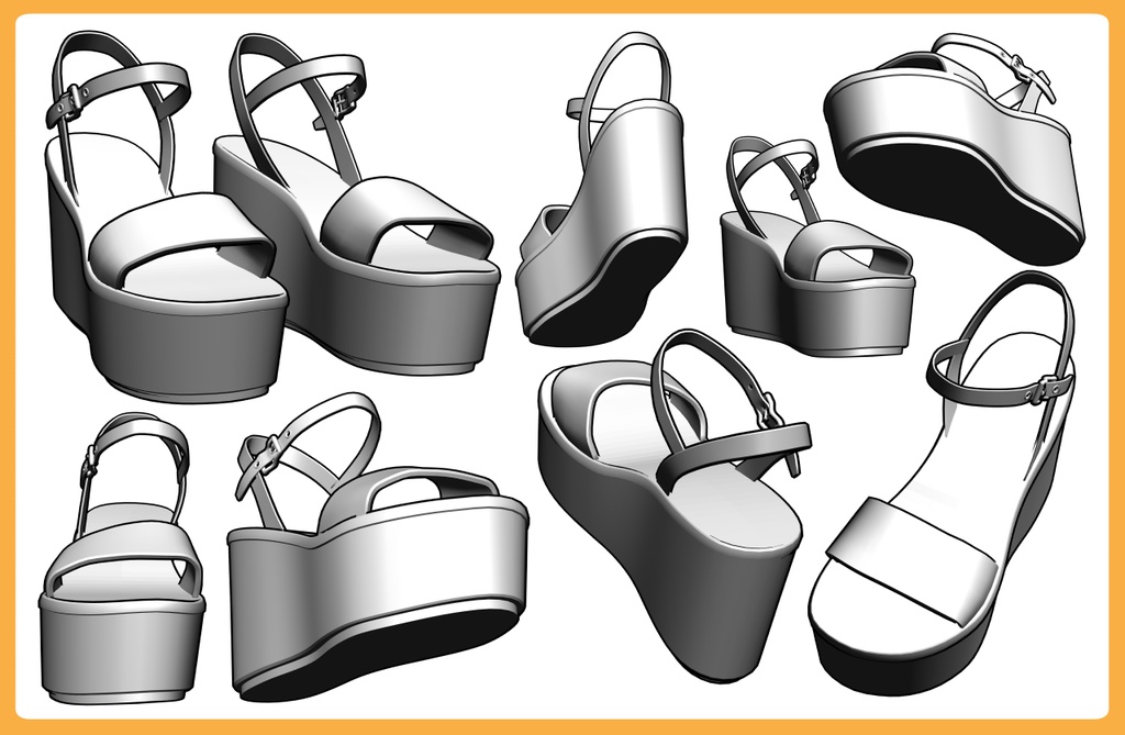 ウェッジソールサンダル