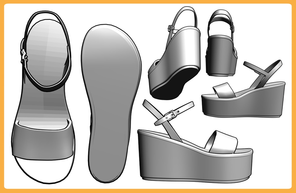 ウェッジソールサンダル