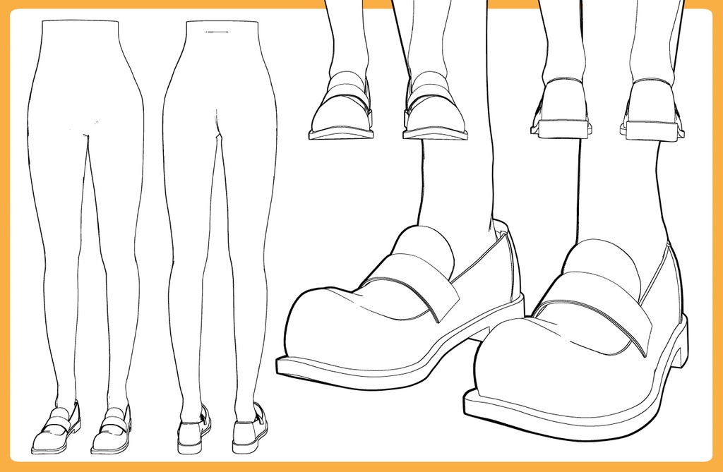 レザーシューズ+下半身