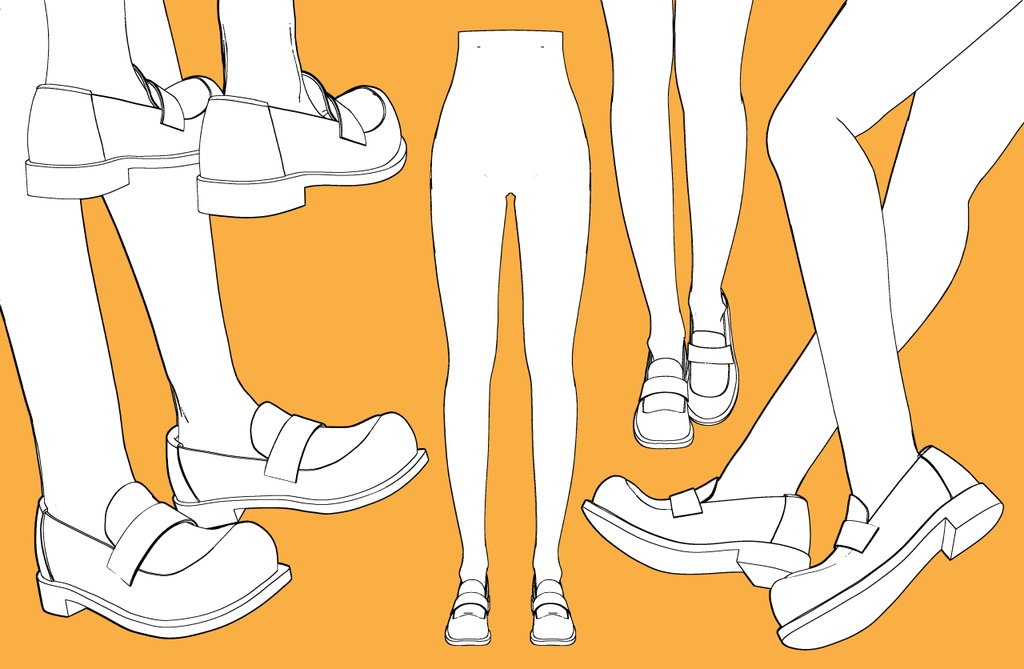 レザーシューズ+下半身