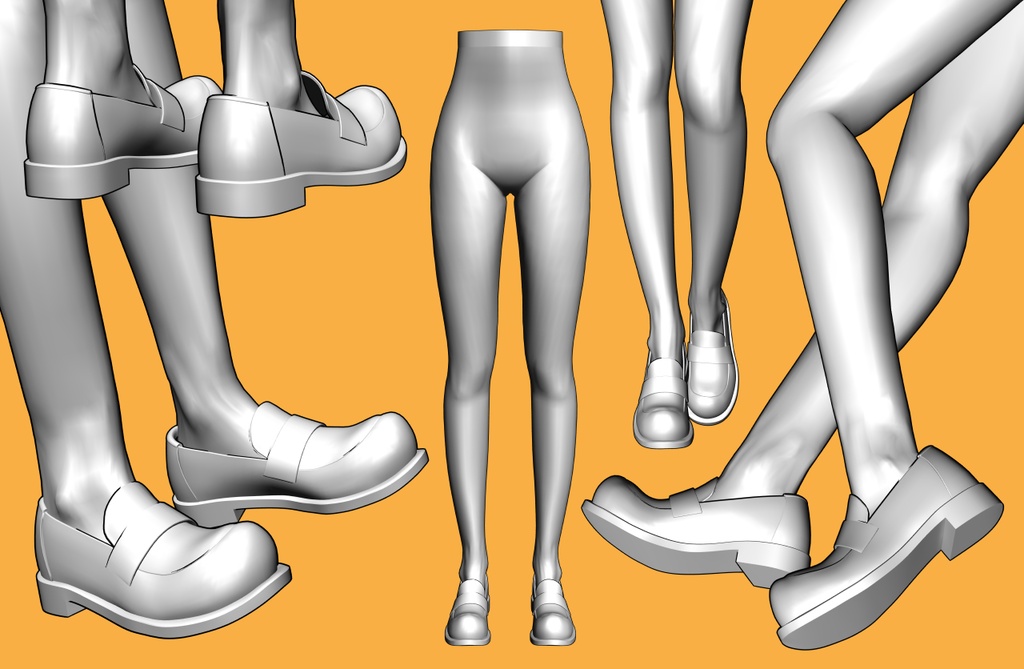 レザーシューズ+下半身