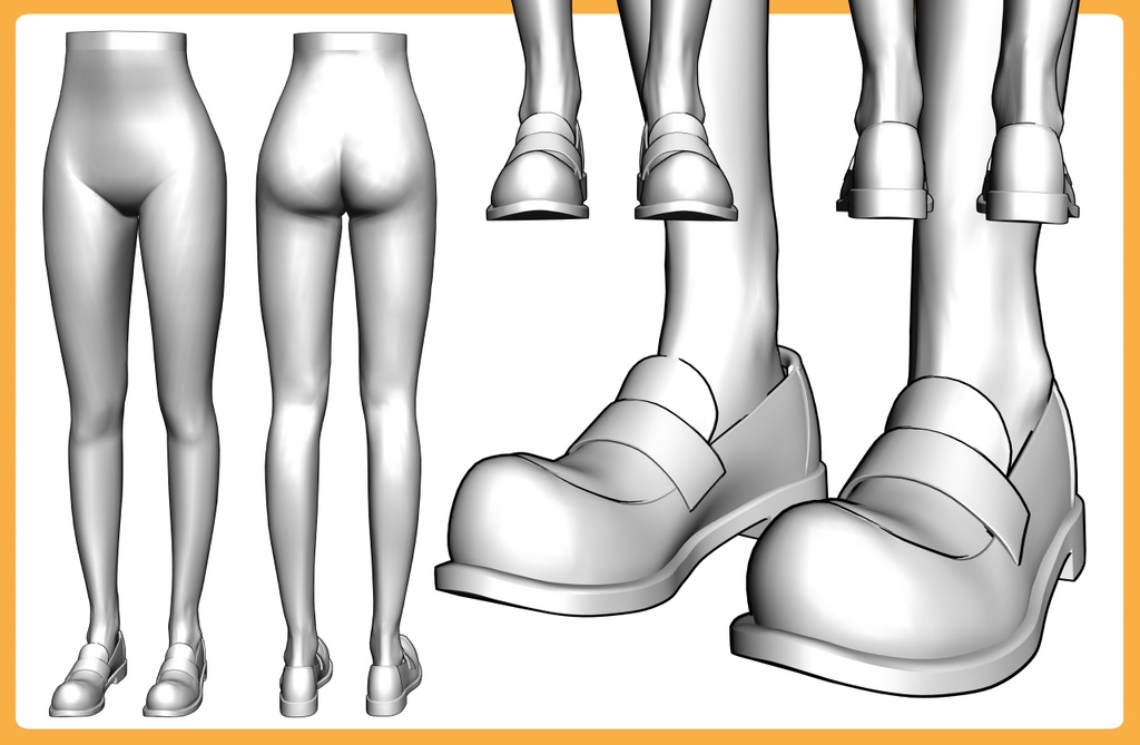レザーシューズ+下半身