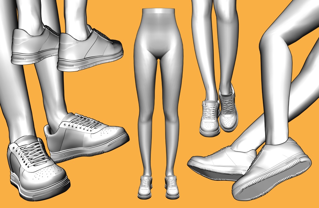 スニーカー8+下半身