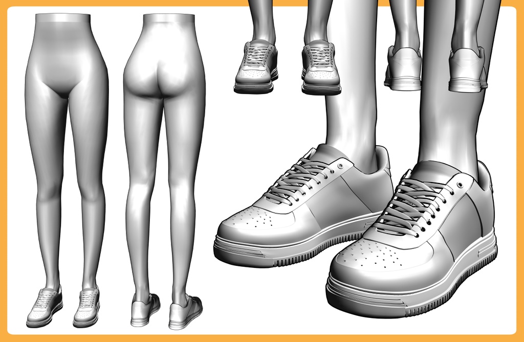 スニーカー8+下半身