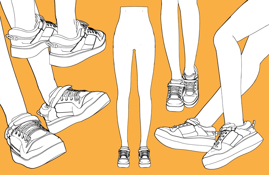 スニーカー9+下半身