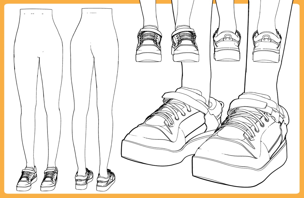 スニーカー9+下半身